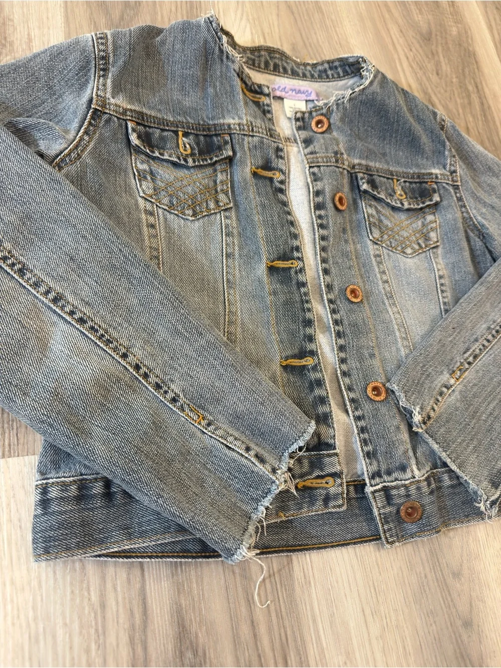 Old Navy vintage styled Light Blue Denim Jean Jacket for Kids